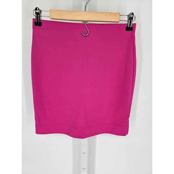 Y2K FOREVER 21 Women's Pink Mini Elastic Zipper Closer Pencil Skirt Size S - Picture 1 of 3
